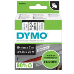 Nastro D1 standard 458030 - 19 mm x 7 mt - PL - nero/bianco - Dymo