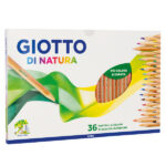 Pastelli colorati Natura - diametro mina 4 mm - legno di cedro - colori assortiti - Giotto - astuccio 36 pezzi