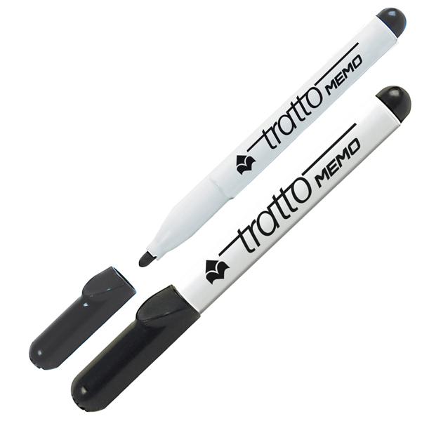 MD_28213 Pennarello Tratto Memo - a secco - per lavagne cancellabili - punta conica - tratto 2,5 mm - nero - Tratto - immagine 1