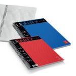 Blocco Liberty Block spiralato - 22x29,7cm - 4 fori - microperforato - 70 gr - 80 fg - 1 rigo - Pigna