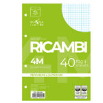 Ricambi forati Quaxima - A5 - 4 mm - 80 gr - Pigna - conf. 40 pezzi