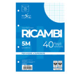 Ricambi forati Quaxima - A5 - 5 mm - 80 gr - Pigna - conf. 40 pezzi