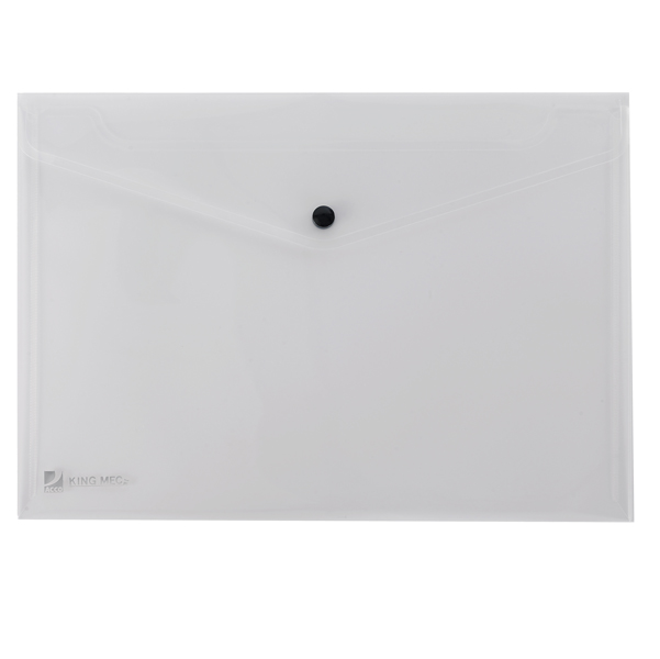 MD_30046 Busta con bottone Pull - A4 - PP - trasparente - King Mec - immagine 1