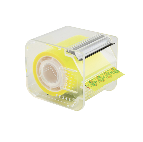 MD_30833 Nastro adesivo con dispenser Memograph - 50 mm x 10 m - PVC - giallo - Eurocel - immagine 1