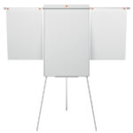 Lavagna portablocco Classic con cavalletto - 100 x 68,5 cm - bracci estensibili - bianco - Nobo
