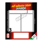 Etichette adesive - in carta - permanenti - 83 x 53 mm - 3 et/fg - 10 fogli - bianco - Markin