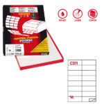 Etichette adesive C/511 - in carta - permanenti - 105 x 37,12 mm - 16 et/fg - 100 fogli - bianco - Markin