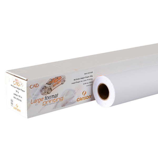 MD_34570 Carta plotter - 914 mm (36") x 50 mt - 90 gr - inkjet - opaca - bianco - Canson - immagine 1