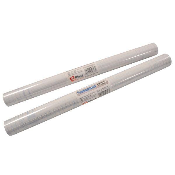 MD_34809 Rotolo coprilibro Veloplast - 2 m x 45 cm - PP - 60 mic - liscio adesivo - neutro trasparente - Colorosa - immagine 1