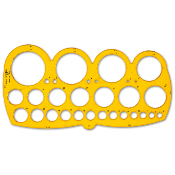 MD_34882 Maschera cerchi 7126 - 1/55mm - con smusso - Arda - immagine 1
