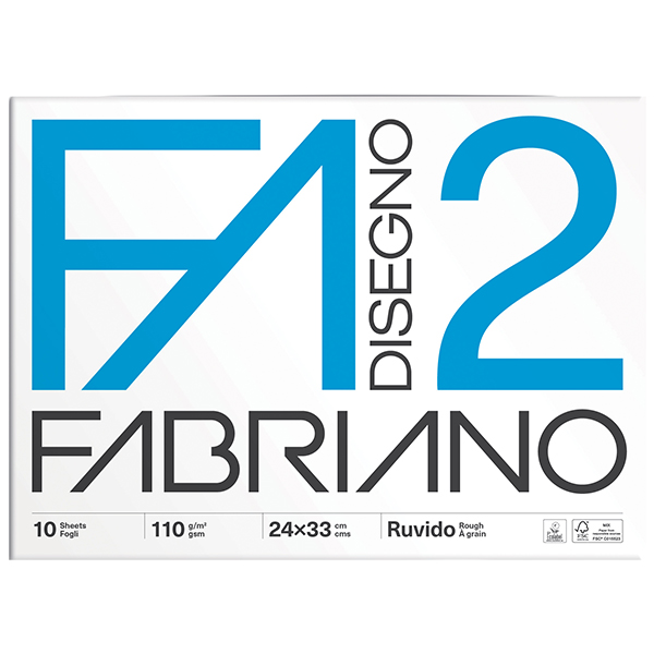 MD_34938 Album F2 - 24 x 33 cm - 10 fogli - 110 gr - ruvido - punto metallo - Fabriano - immagine 1