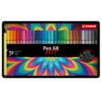 Pennarello Pen 68 - colori assortiti - Stabilo - scatola in metallo 30 pezzi