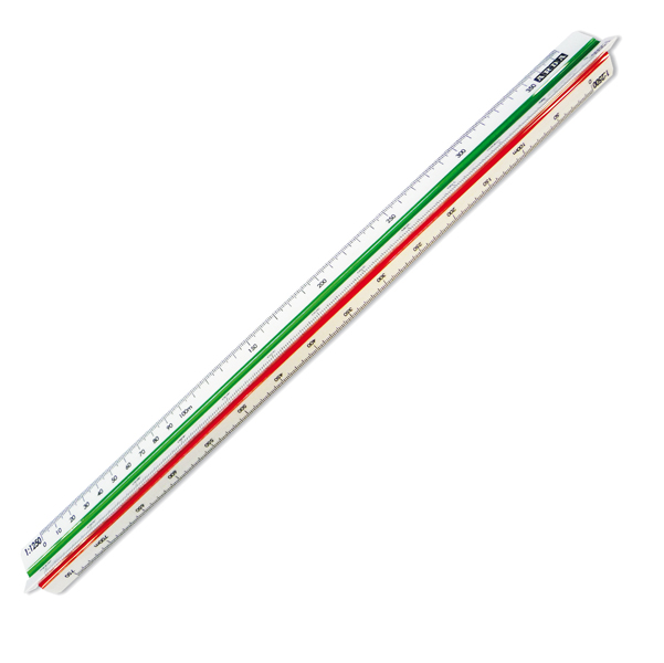 MD_35292 Scalimetro Isoteck - 30cm - per edilizia - scale 1:100-200-250-300-400-500 - Arda - immagine 1