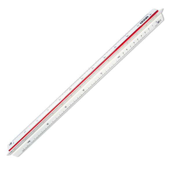 MD_35293 Scalimetro Isoteck - 30cm - per arredamento - scale 1:20-25-50-75-100-125 - Arda - immagine 1