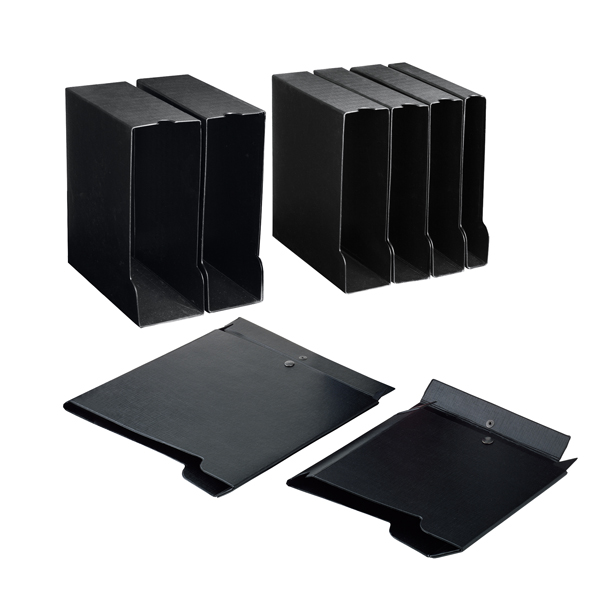 MD_35928 Custodia per raccoglitori 50 - dorso 8 cm - nero - Sei rota - immagine 1