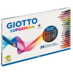 Pastello Supermina - mina 4 mm - colori assortiti - Giotto - astuccio 36 pezzi