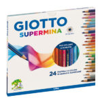 Pastello Supermina - mina 4 mm - colori assortiti - Giotto - astuccio 24 pezzi