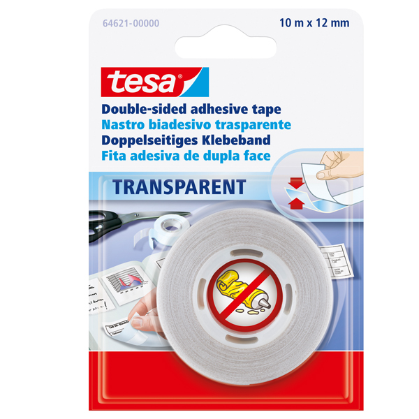 MD_36227 Nastro biadesivo - 12 mm x 10 m - PP - trasparente - Tesa - immagine 1