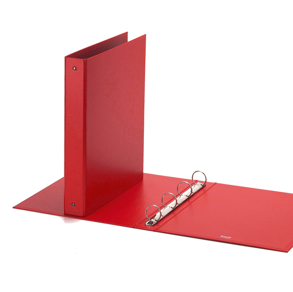 MD_36293 Raccoglitore Europa - 22 x 30 cm - 4 anelli tondi 30 mm - dorso 4 cm - rosso - Favorit - immagine 1
