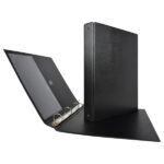 Raccoglitore Stelvio - 22 x 30 cm - 4 anelli a R 16 mm - dorso 2,5 cm - nero - Sei Rota