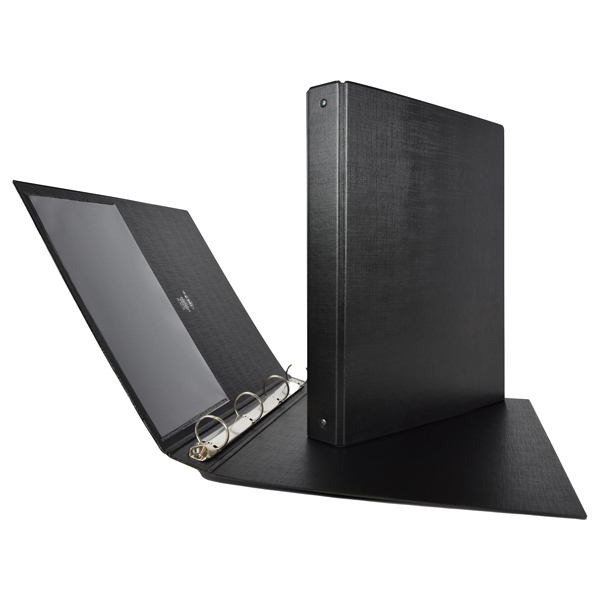 MD_36440 Raccoglitore Stelvio - 22 x 30 cm - 4 anelli a R 16 mm - dorso 2,5 cm - nero - Sei Rota - immagine 1