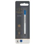 Refill roller Quink standard - punta fine  - metallo - blu - Parker