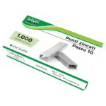Punti zincati P10 - passo 10 - 9/4 - metallo - Lebez - 20 conf. da 1000 punti