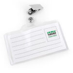 Portabadge con clip - 8,5 x 5 cm - Lebez - conf. 50 pezzi