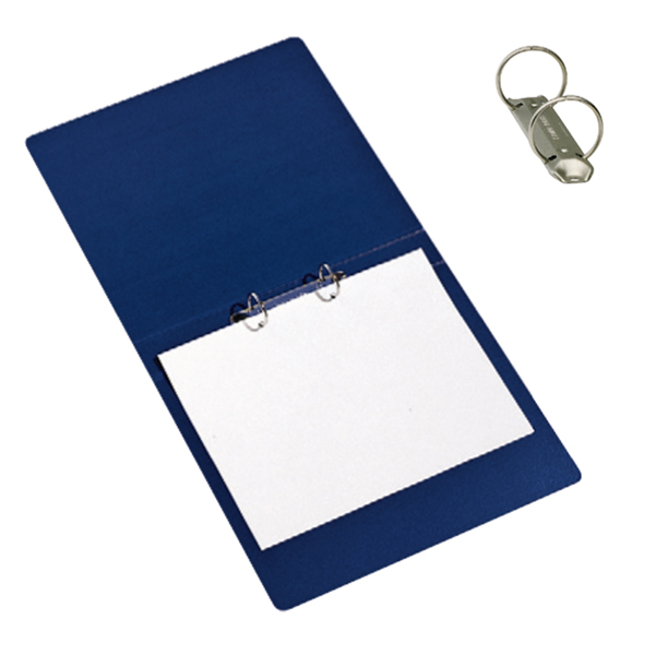 MD_37429 Raccoglitore Presspan - A4 - 2 anelli 25 mm - dorso 4 cm - blu - Cartotecnica del Garda - immagine 1