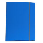 Cartella 3 lembi con elastico - A4 - dorso variabile - cartone plastificato - azzurro - Cartotecnica del Garda
