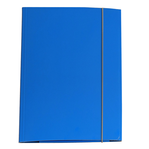 MD_37532 Cartella 3 lembi con elastico - A4 - dorso variabile - cartone plastificato - azzurro - Cartotecnica del Garda - immagine 1