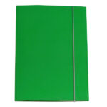 Cartella 3 lembi con elastico - A4 - dorso variabile - cartone plastificato - verde - Cartotecnica del Garda