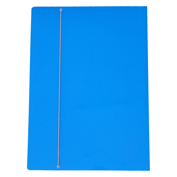 MD_37543 Cartella con elastico - A3 - dorso variabile - cartone plastificato - azzurro - Cartotecnica del Garda - immagine 1