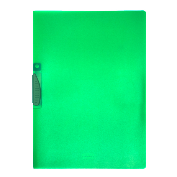 MD_37554 Cartellina con molla Clipper - A4 - PP - trasparente verde - Fellowes - immagine 1