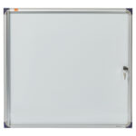Bacheca per interni ultrapiatta - fondo in metallo magnetico bianco - 6 fogli A4 - orizzontale - Nobo
