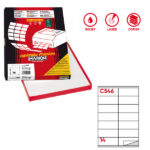 Etichette adesive C/546 - in carta - permanenti - 105 x 40 mm - 14 et/fg - 100 fogli - bianco - Markin