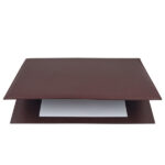 Sottomani doppio in similpelle - marrone scuro - 48 x 32cm - City Time