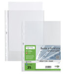 Buste forate Atla T - pesante - liscio - 23 x 33 cm - trasparente - Sei Rota - conf. 25 pezzi