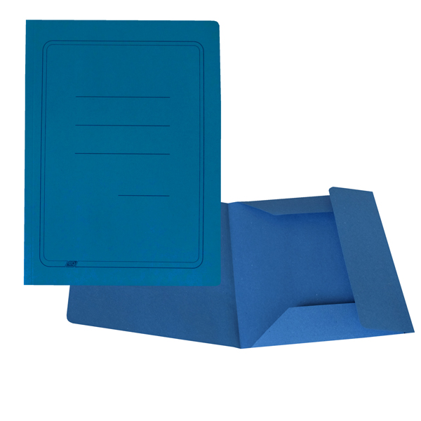 MD_44853 Cartellina 3 lembi con stampa - 200 gr - 25 x 33 cm - cartoncino manilla - azzurro - Cartotecnica del Garda - conf. 50 pezzi - immagine 1