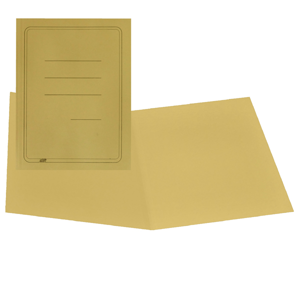 MD_44854 Cartellina semplice con stampa - 145 gr - 25 x 34 cm - giallo - cartoncino manilla - Cartotecnica del Garda - conf. 100 pezzi - immagine 1
