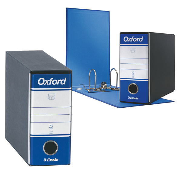 MD_44945 Registratore Oxford G81 - dorso 8 cm - memorandum 23 x 18 cm - blu - Esselte - immagine 1