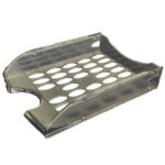 Vaschetta portacorrispondenza forata E040 - 26 x 34,5 x 6,5 cm - fumé trasparente - Fellowes