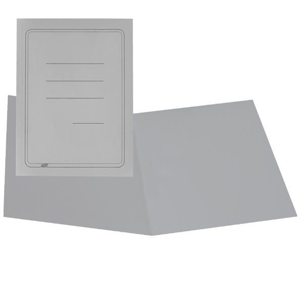 MD_45662 Cartellina semplice con stampa - 145 gr - 25 x 34 cm - grigio - cartoncino manilla - Cartotecnica del Garda - conf. 100 pezzi - immagine 1