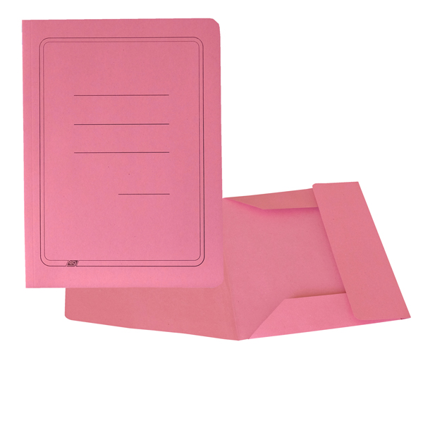 MD_45663 Cartellina 3 lembi con stampa - 200 gr - 25 x 33 cm - cartoncino manilla - rosa - Cartotecnica del Garda - conf. 50 pezzi - immagine 1