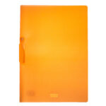 Cartellina con molla Clipper - A4 - PP - trasparente arancio - Fellowes