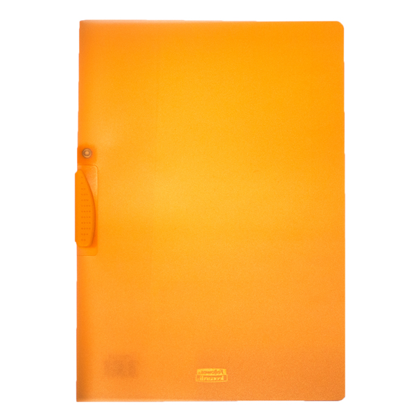 MD_45671 Cartellina con molla Clipper - A4 - PP - trasparente arancio - Fellowes - immagine 1