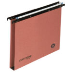 Cartella sospesa Cartesio - cassetto - interasse 33 cm - fondo U - 31,3 x 25 cm - arancio - Bertesi