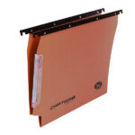 Cartella sospesa Cartesio - armadio - interasse 33 cm - fondo V - 33 x 28 cm - arancio - Bertesi