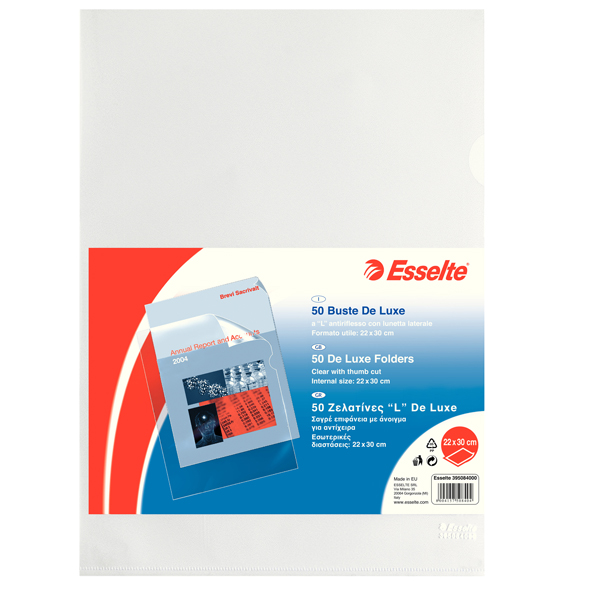 MD_45794 Cartellina a L De Luxe - A4 - PP - buccia medio - Esselte - conf. 50 pezzi - immagine 1