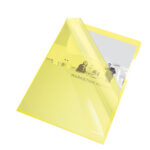 Cartellina a L - A4 - PVC - liscio pesante - giallo cristallo - Esselte - conf. 25 pezzi